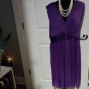 Chic Purple Midi Dress